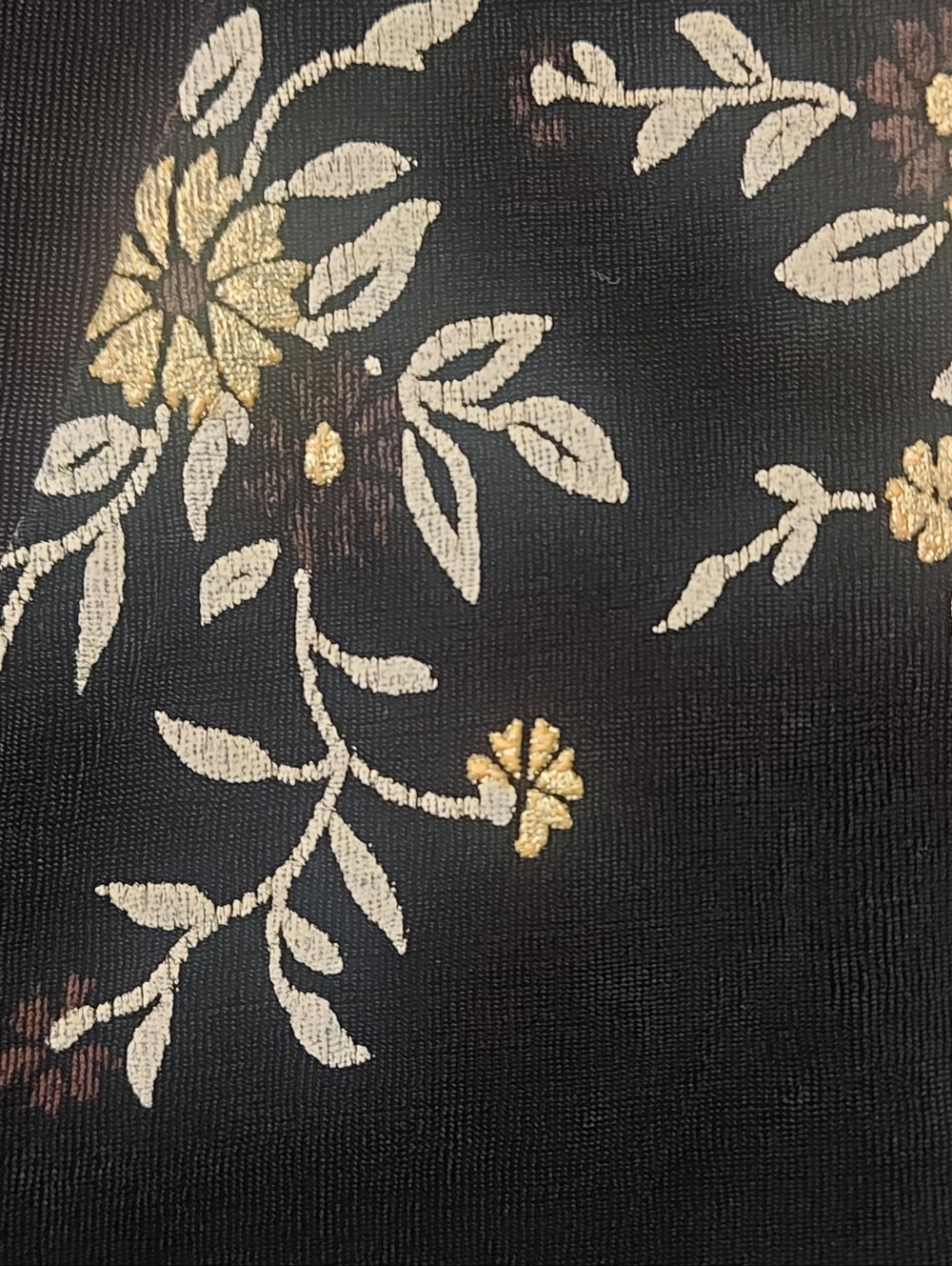 Black Gold Floral Tunic Size 8 — Quiet Luxury / Evening Chic - Picture 5 of 13
